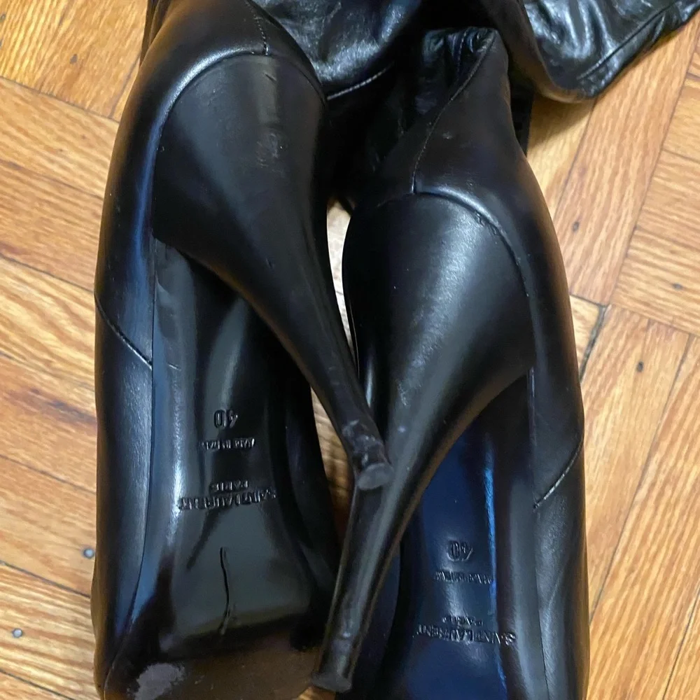 Saint Laurent leather over the knee boots! Sz 40 - Picture 7 of 11